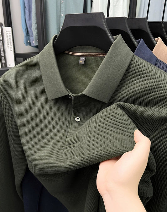 Textured Weave Polo Knit