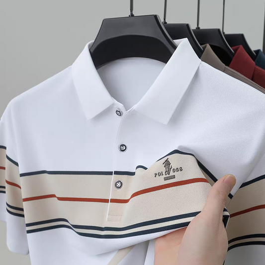 Twilight Horizon Stripe Polo T-Shirt
